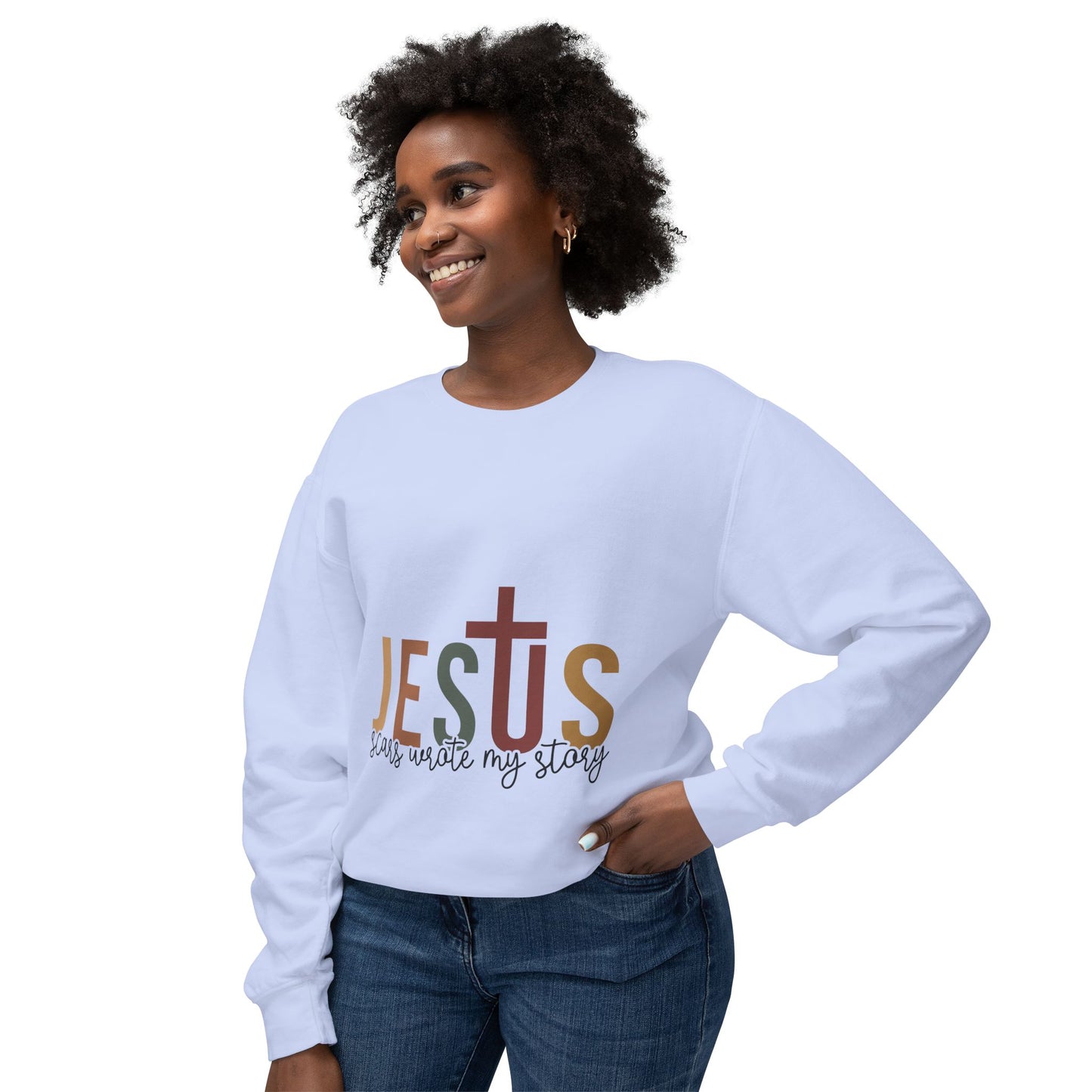 Christian Faith and Fashion Apparels - Unisex Lightweight Crewneck Sweatshirt