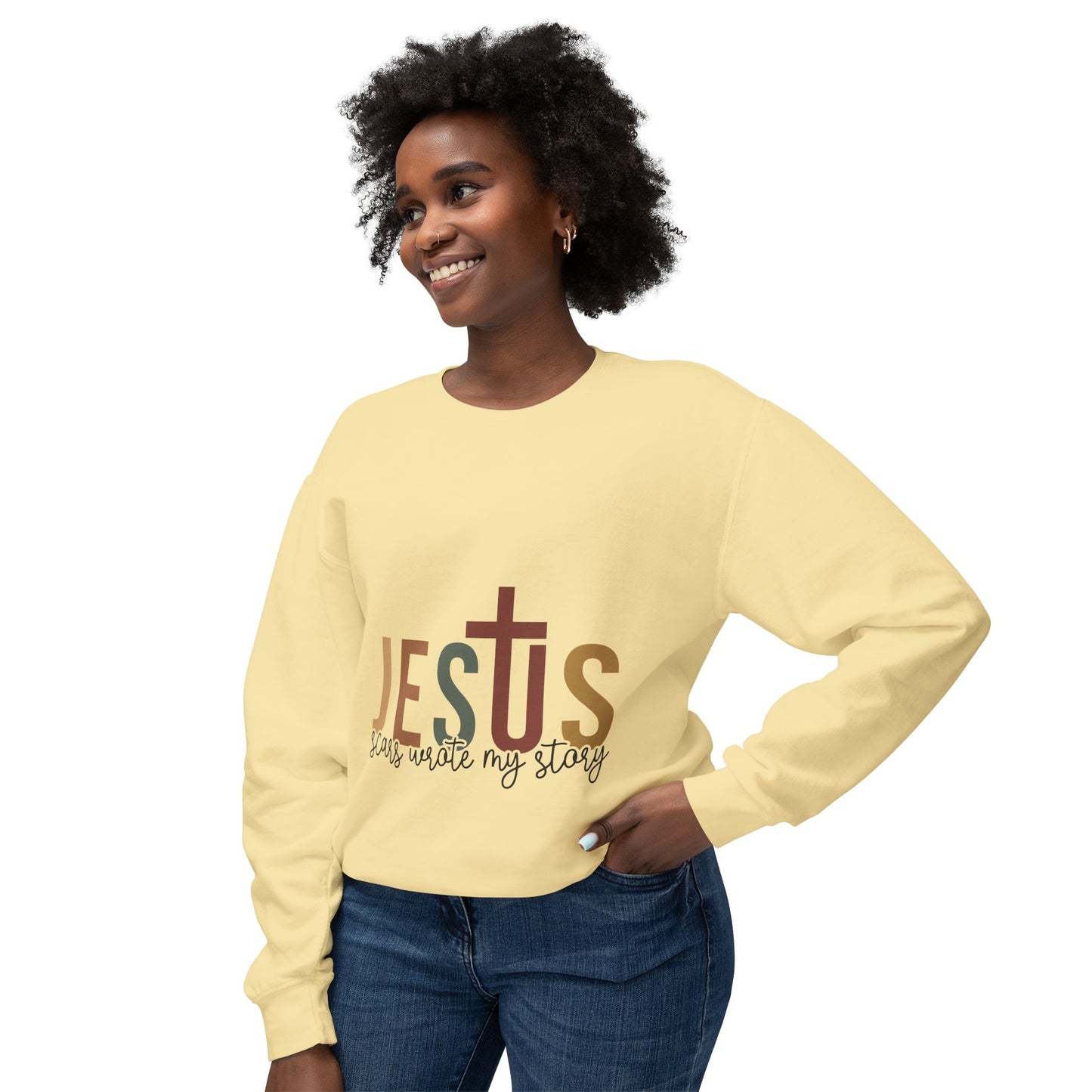 Christian Faith and Fashion Apparels - Unisex Lightweight Crewneck Sweatshirt