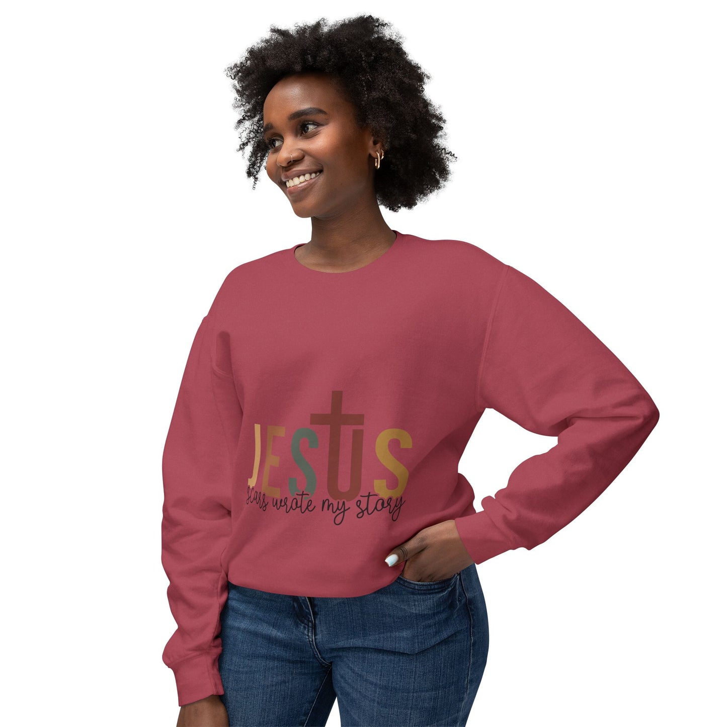 Christian Faith and Fashion Apparels - Unisex Lightweight Crewneck Sweatshirt