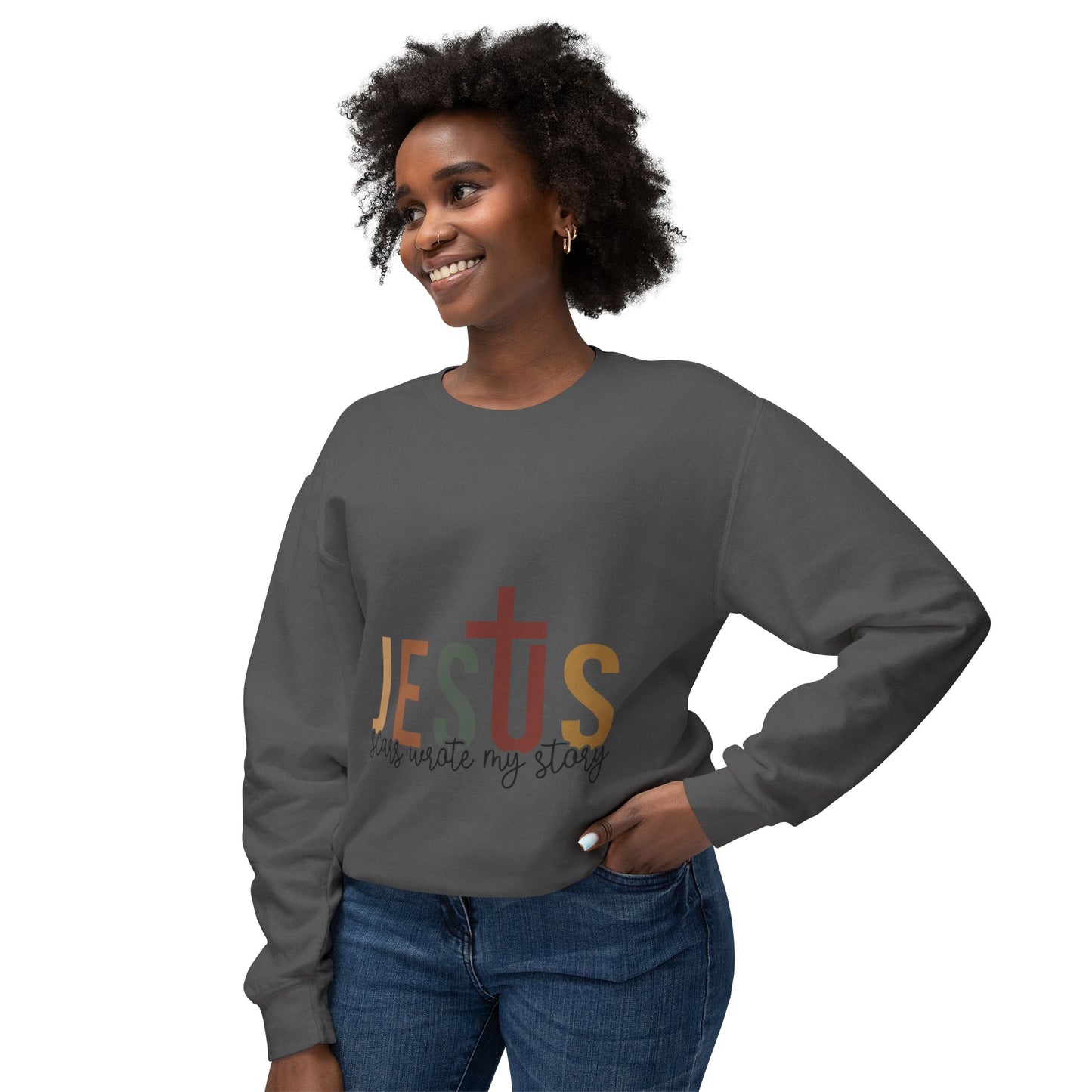 Christian Faith and Fashion Apparels - Unisex Lightweight Crewneck Sweatshirt
