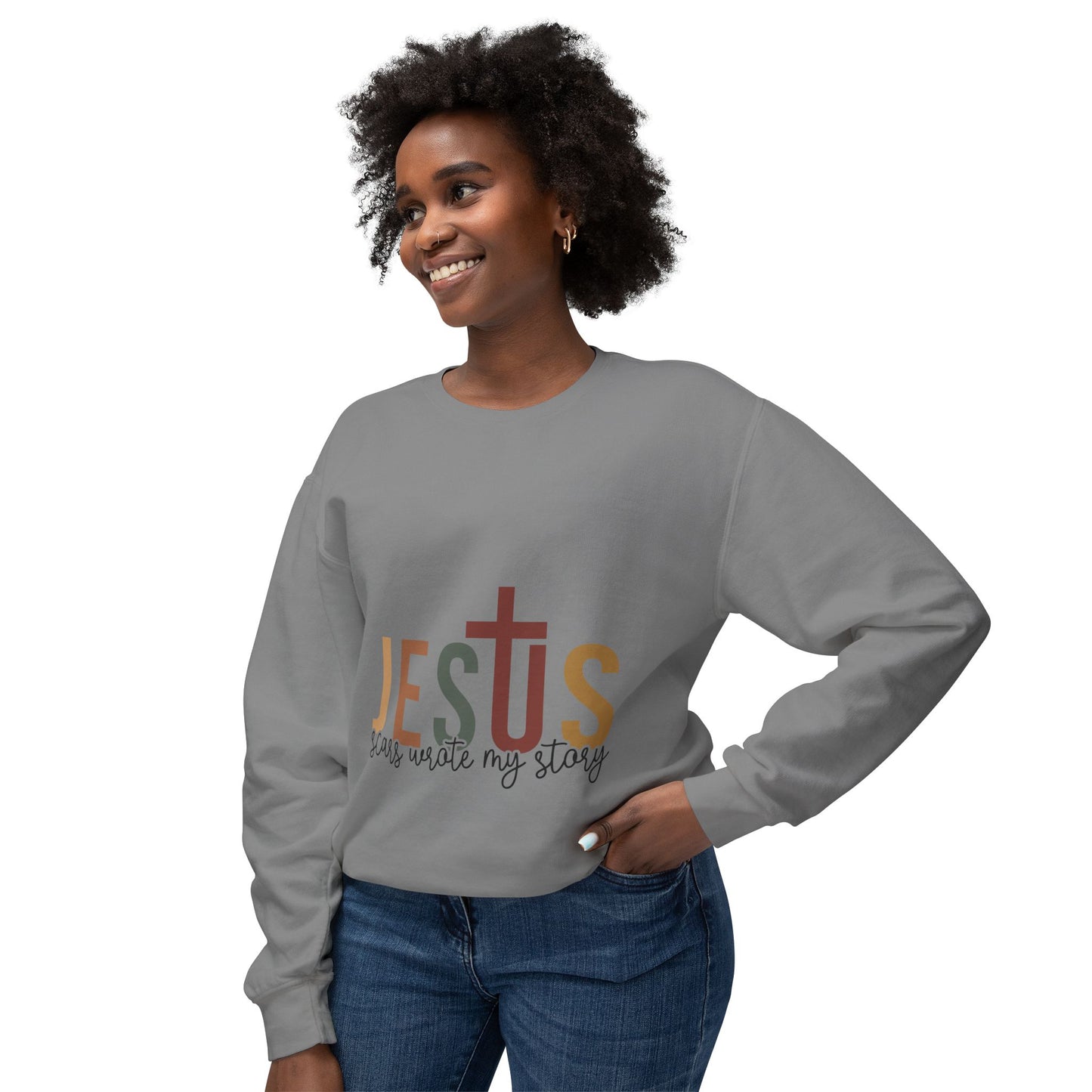 Christian Faith and Fashion Apparels - Unisex Lightweight Crewneck Sweatshirt