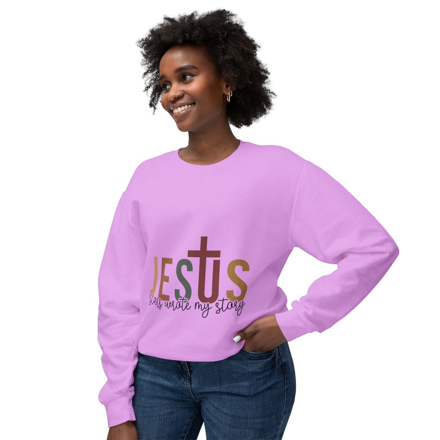 Christian Faith and Fashion Apparels - Unisex Lightweight Crewneck Sweatshirt