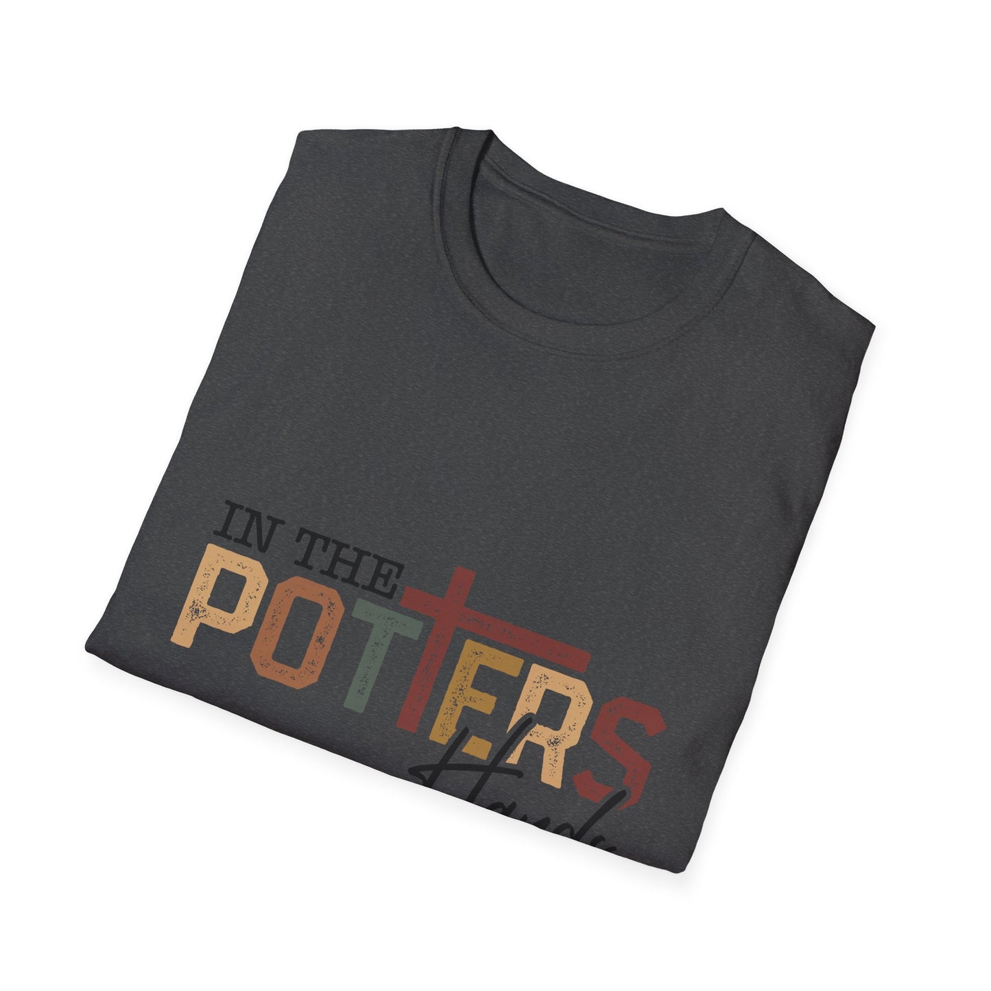 Faith-Inspired Unisex Softstyle christian  T-Shirt - "In The Potter's Hands"