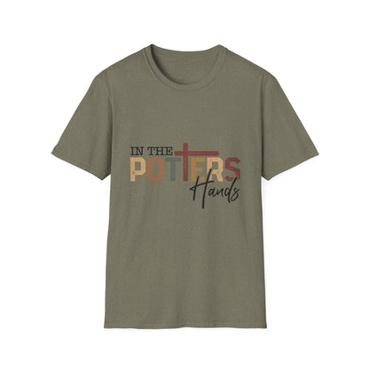 Faith-Inspired Unisex Softstyle christian  T-Shirt - "In The Potter's Hands"