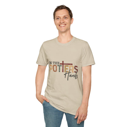 Faith-Inspired Unisex Softstyle christian  T-Shirt - "In The Potter's Hands"