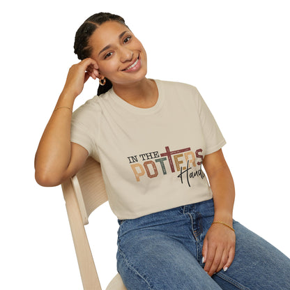 Faith-Inspired Unisex Softstyle christian  T-Shirt - "In The Potter's Hands"