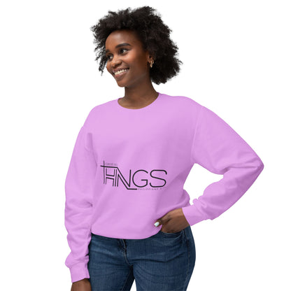 Christian Faith and Fashion Apparels -  woman Unisex Lightweight Crewneck Sweatshirt