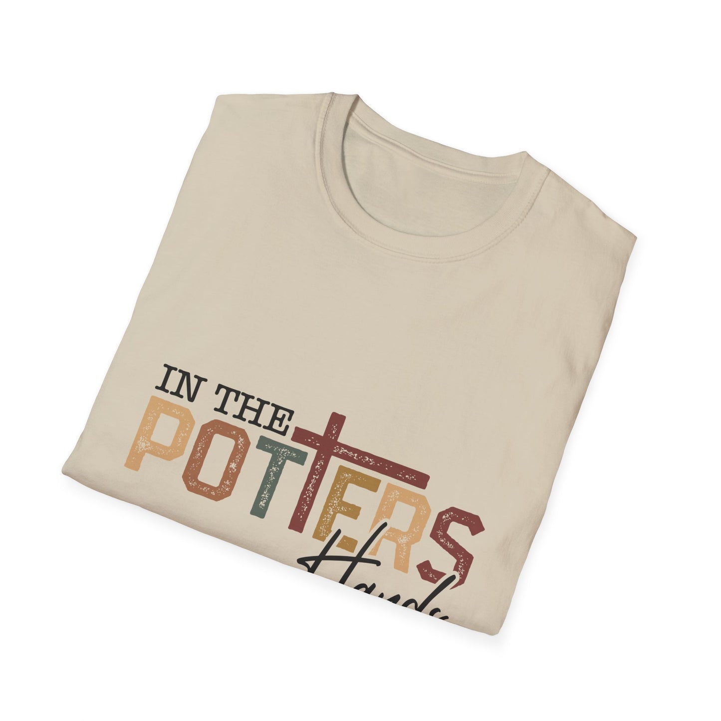 Faith-Inspired Unisex Softstyle christian  T-Shirt - "In The Potter's Hands"