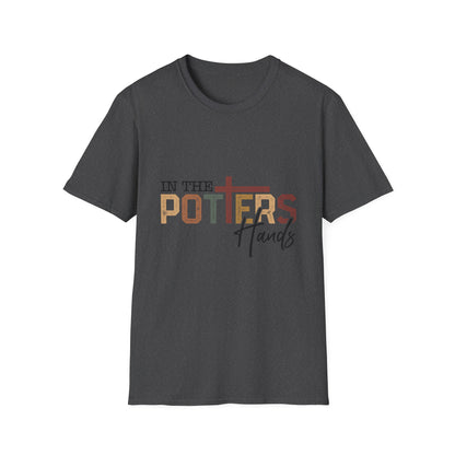 Faith-Inspired Unisex Softstyle christian  T-Shirt - "In The Potter's Hands"